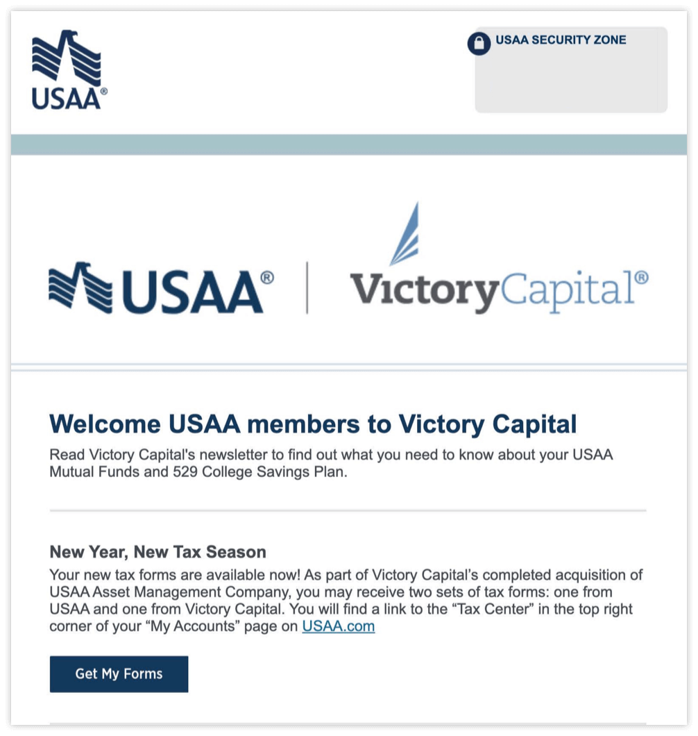 USAA & Victory Capital Email